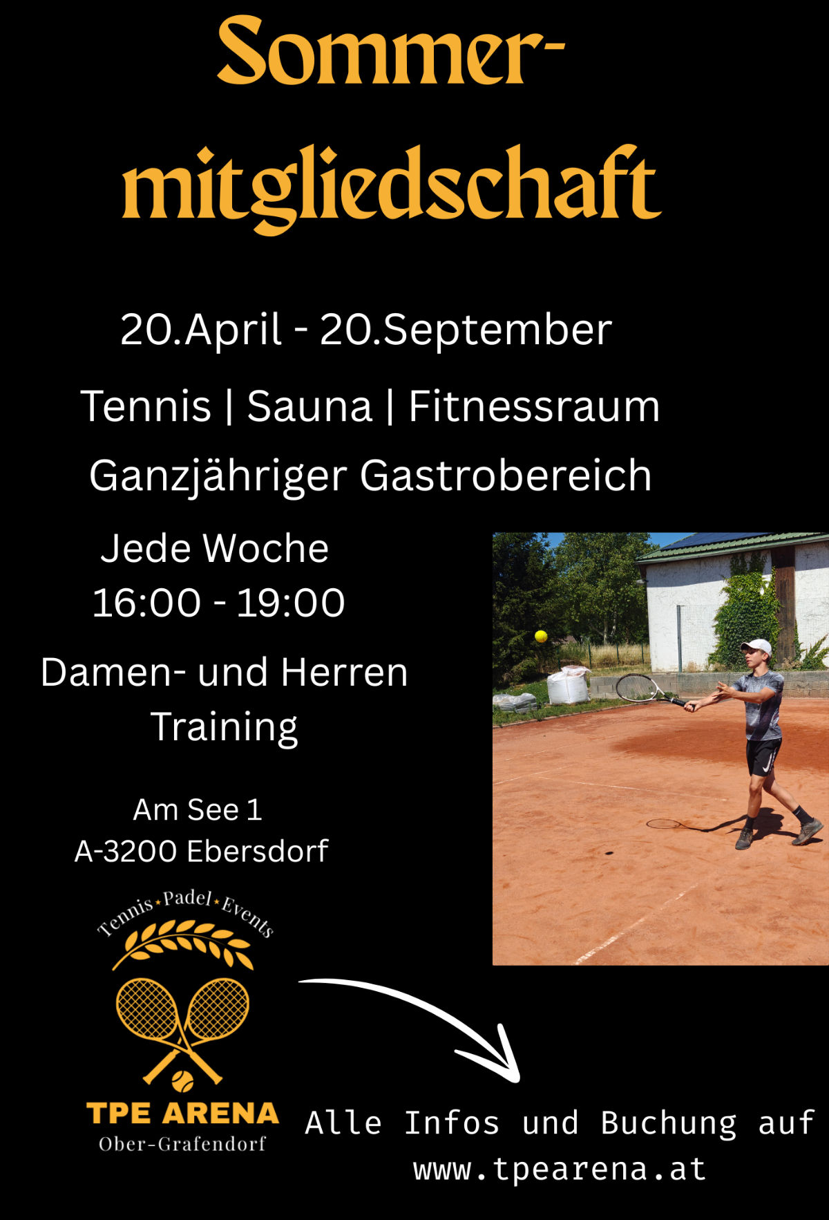 Sommermitgliedschaft Tennis 2026 Flyer