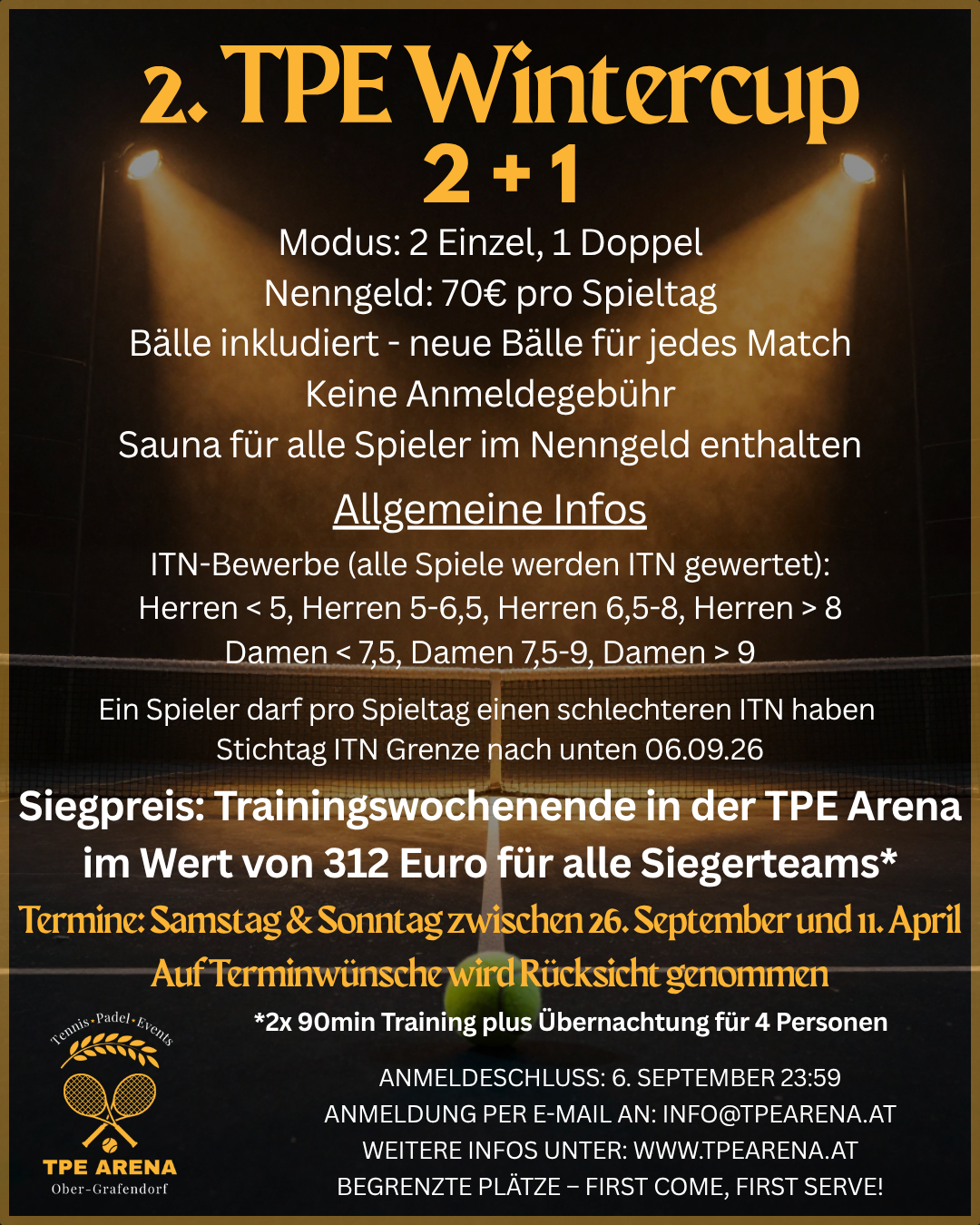 Wintercup 2+1 in der TPE Arena